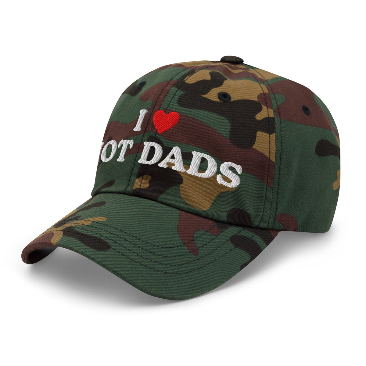 I Love Hot Dads Embroidered Dad Hat