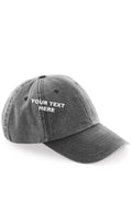 Stitch Your Own Cap in Black with your text on the front