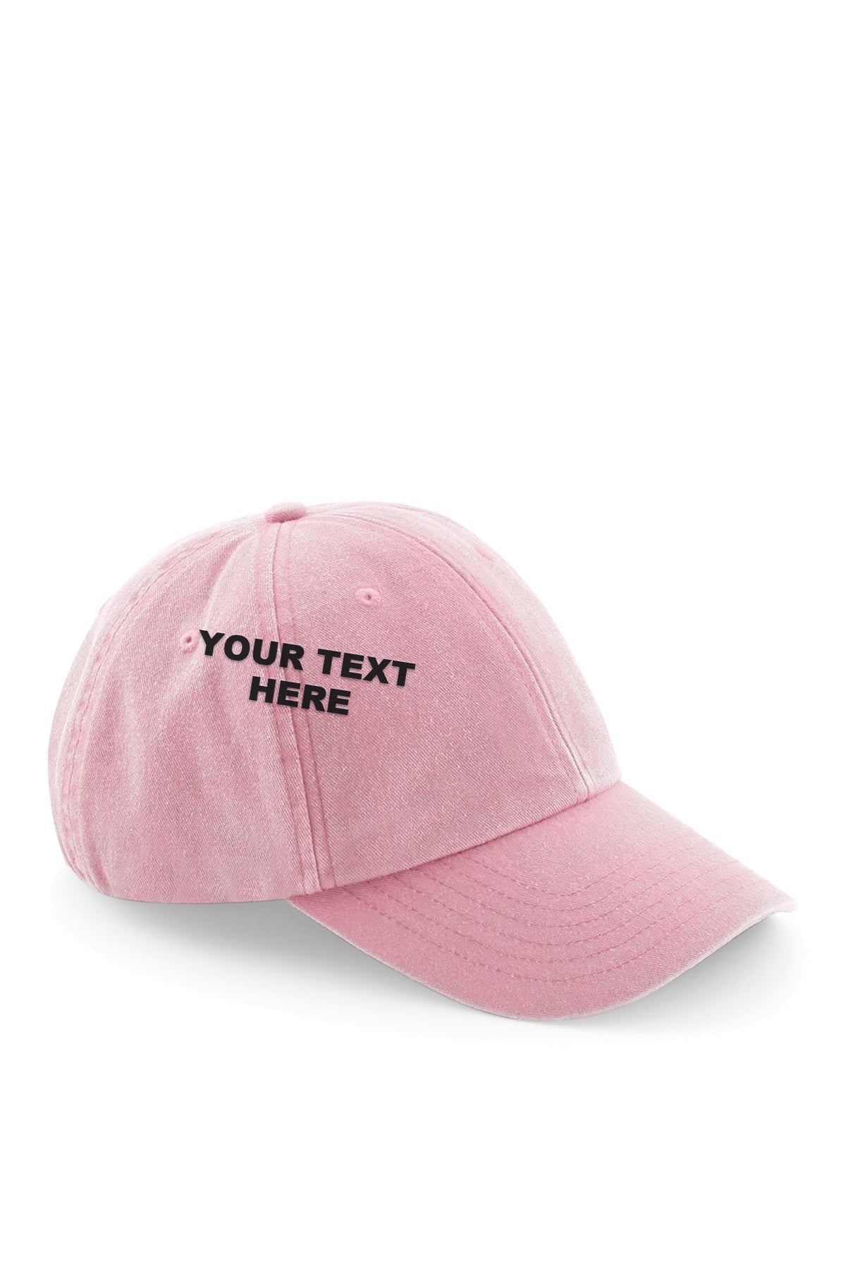 Stitch Your Own Cap in Dusty Pink with your text on the front